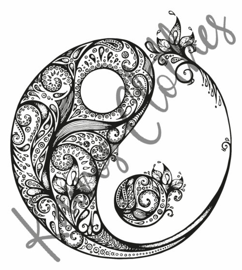 Bolsa de tela Yin y Yang - Imagen 2
