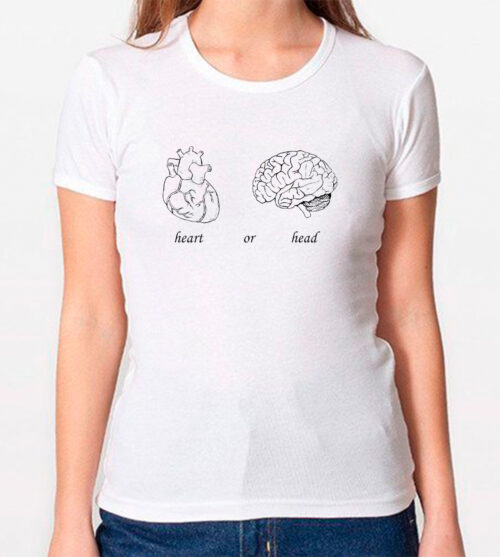 Camiseta Heart or head