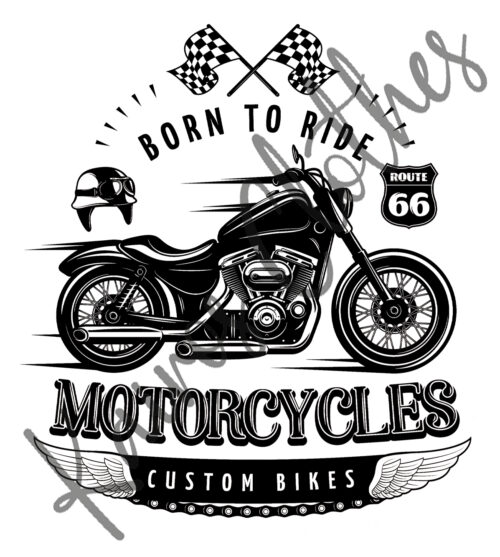 Camiseta Moto Custom Born to Ride - Imagen 2
