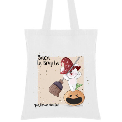 Bolsa de tela Saca la Brujita que llevas dentro - Amigo Oso Polar